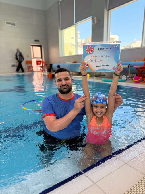 Pool milestone moment, every child has their day